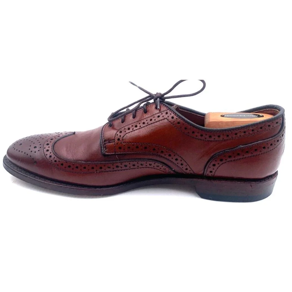Allen Edmonds Madison Park Wingtip Brogue Derby Shoes Men's Sz 9D Walnut Brown